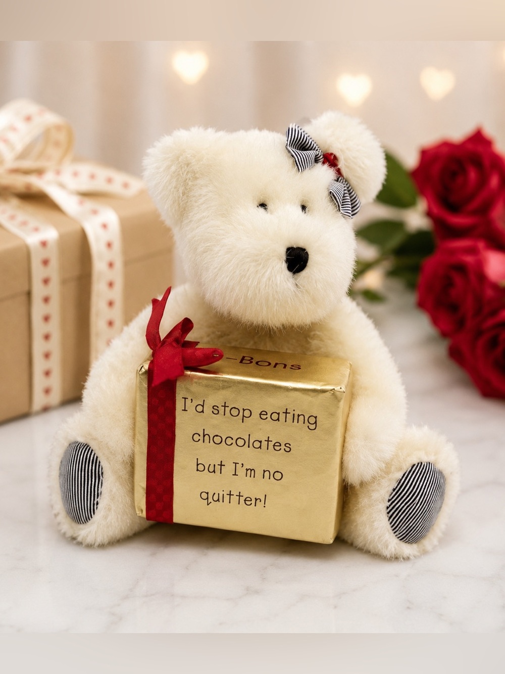 Boyd’s Bears I’d Stop‎ Eating Chocolates but I’m No Quitter” Gift Bear